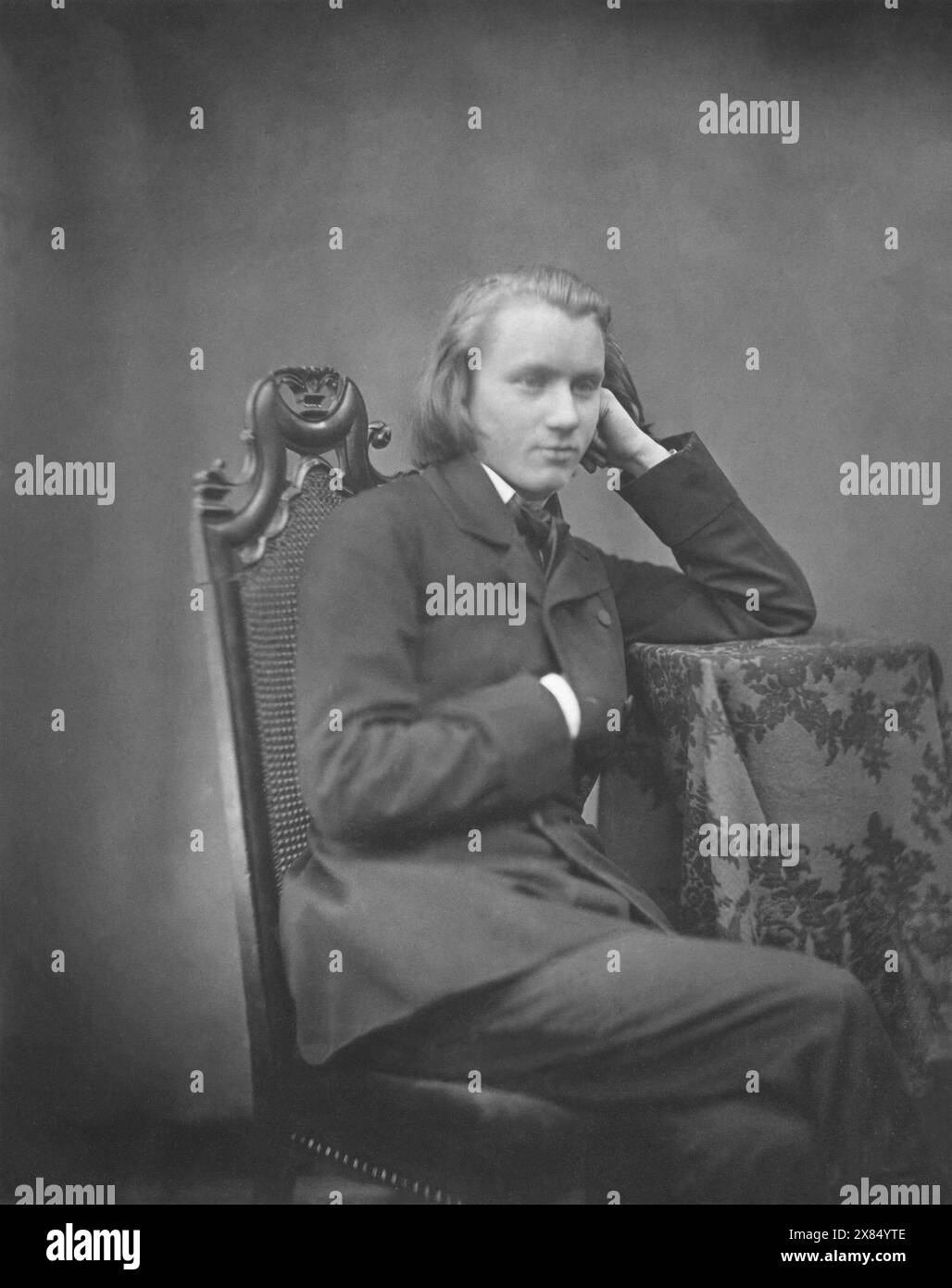 Johannes Brahms, âgé de 20 ans. Prise en 1853 à Leipzig. Par Bertha Wehnert-Beckmann. Moyen : impression sur papier salé. Banque D'Images
