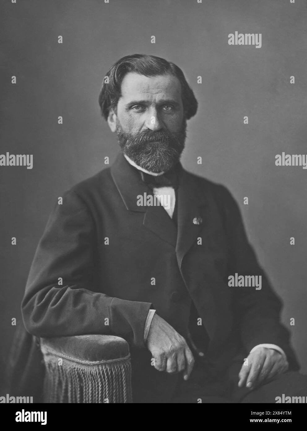 Giuseppe Verdi. c. 1865 (négatif) ; c. 1900-1930 (imprimé). Par Nadar. Imprimé par Paul Nadar. Fabriqué à Paris, France. Moyen : impression argentée gélatine. Banque D'Images