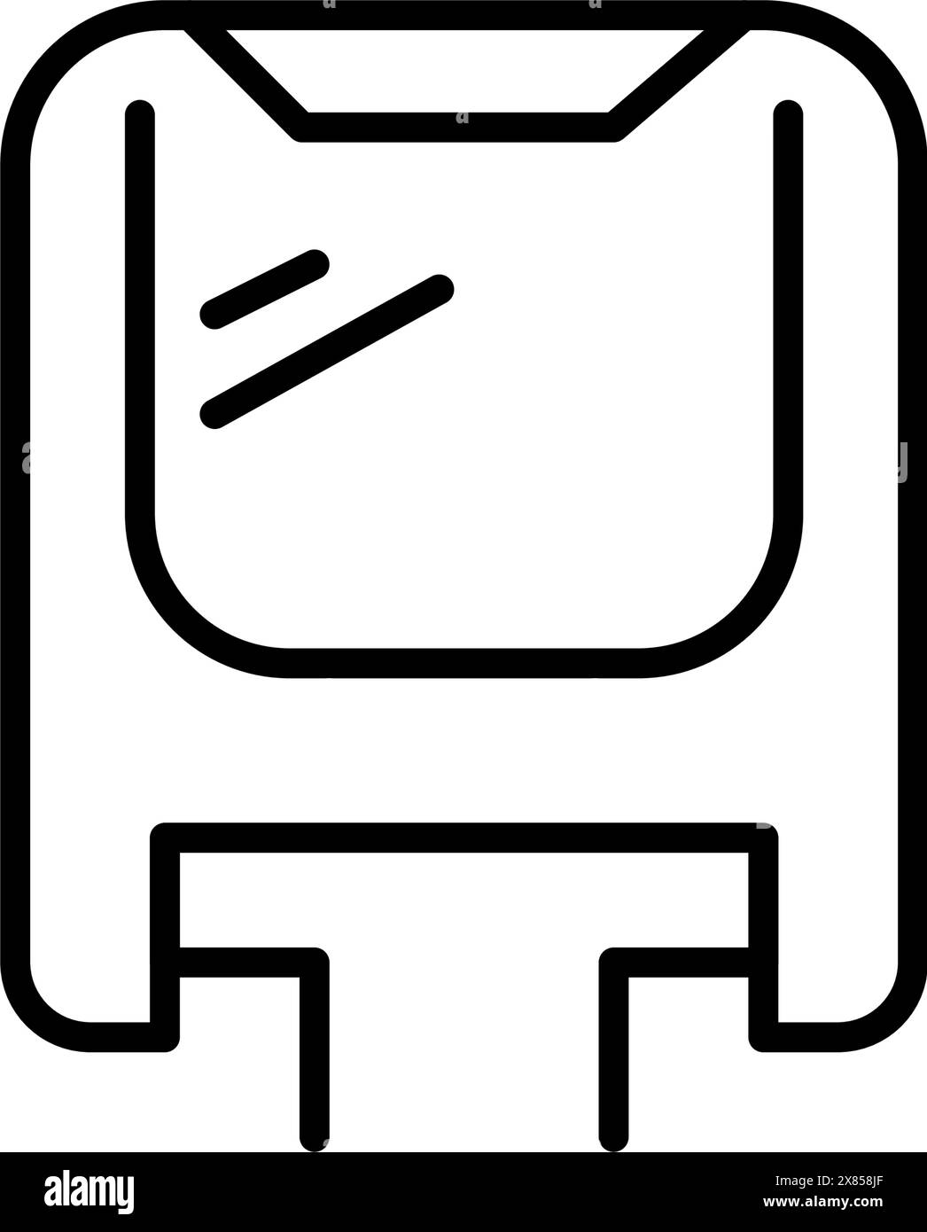 Train monorail. Transports en commun de la ville. Icône vectorielle Pixel Perfect Illustration de Vecteur