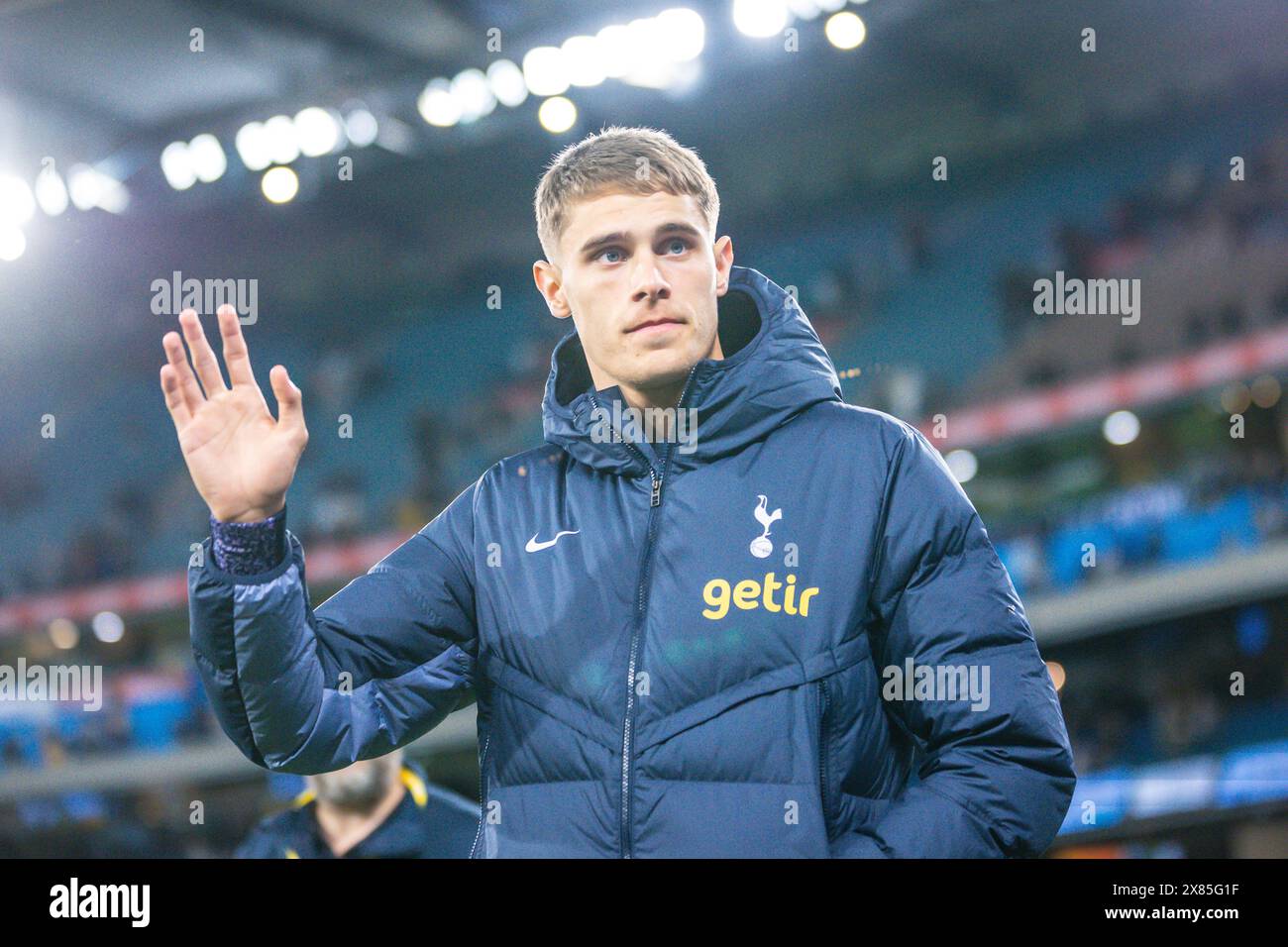 Melbourne, Victoria, Australie. 22 mai 2024. MELBOURNE, AUSTRALIE - 22 MAI : Micky van de Ven de Tottenham Hotspur remercie les fans après que Newcastle United ait battu Tottenham Hotspur sur les pénalités lors de la Global Football week au Melbourne Cricket Ground le 22 mai 2024 à Melbourne, Australie (crédit image : © Chris Putnam/ZUMA Press Wire) USAGE ÉDITORIAL SEULEMENT! Non destiné à UN USAGE commercial ! Banque D'Images