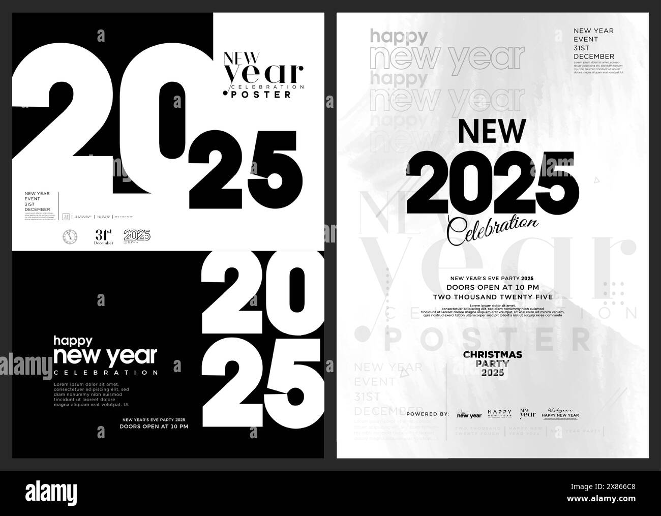 Bonne année 2025 conception d