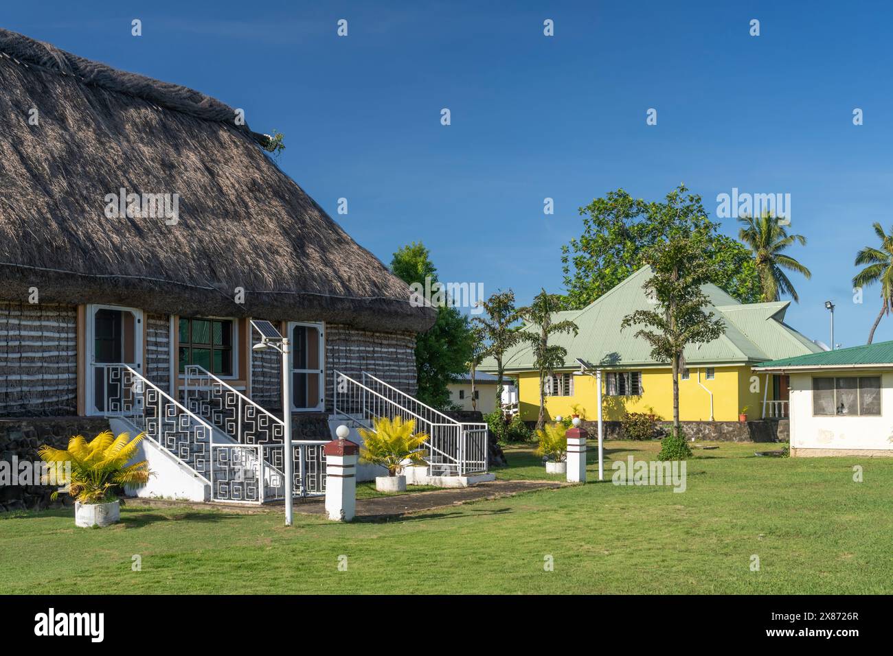 Un village ethnique fidjien à Lautoka, Fidji, Pacifique Sud. Banque D'Images