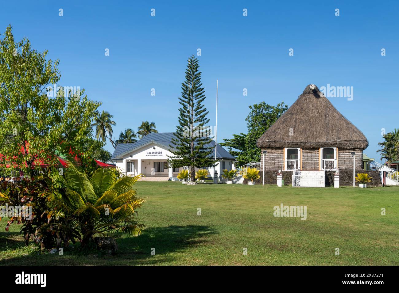 Un village ethnique fidjien à Lautoka, Fidji, Pacifique Sud. Banque D'Images