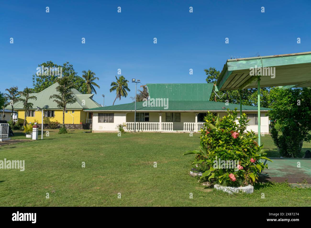 Un village ethnique fidjien à Lautoka, Fidji, Pacifique Sud. Banque D'Images
