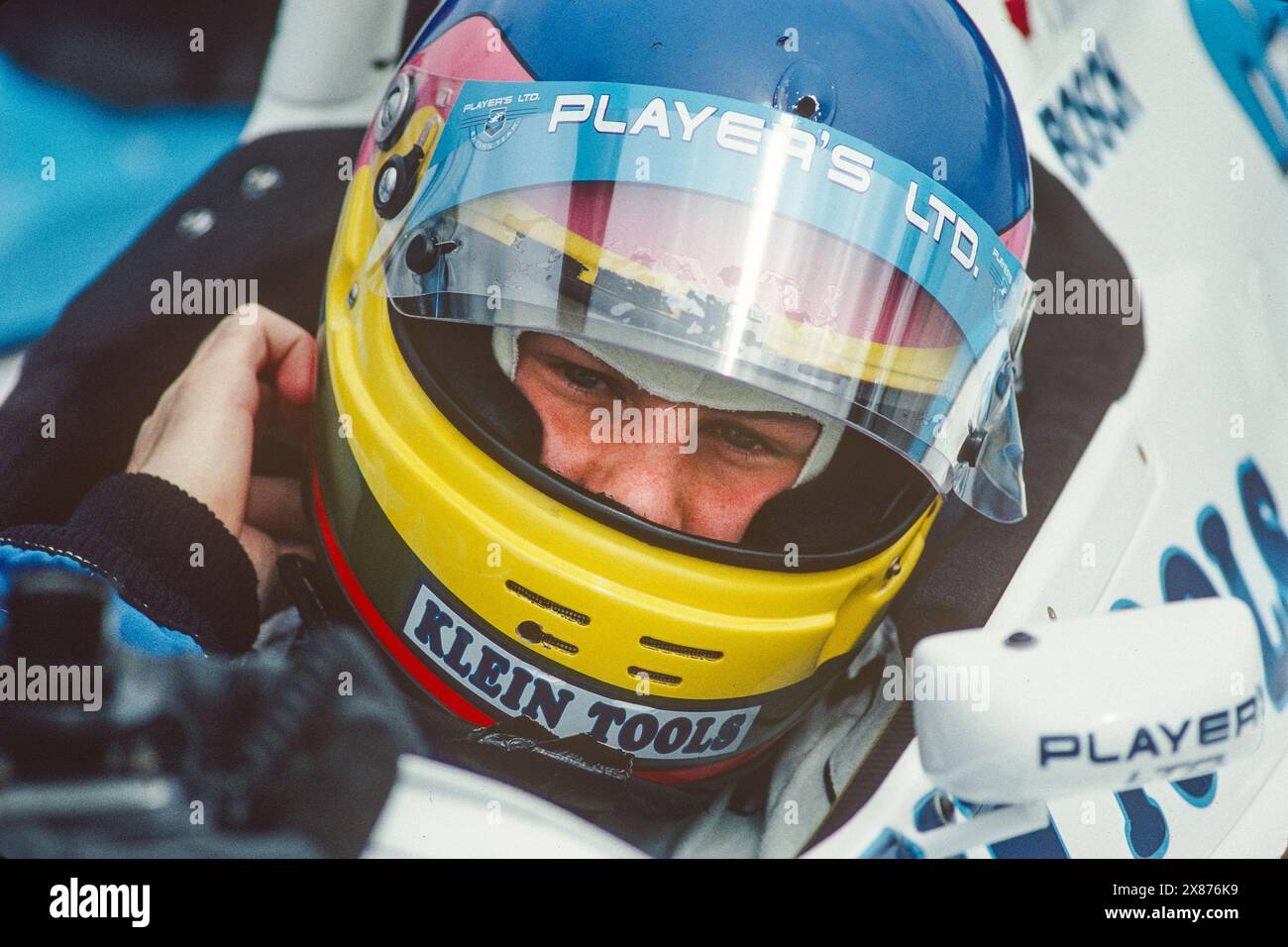 Jacques Villeneuve vainqueur à Road America CART champ car Race à Elkhart Lake, Wi le 7 juillet 1995. Banque D'Images