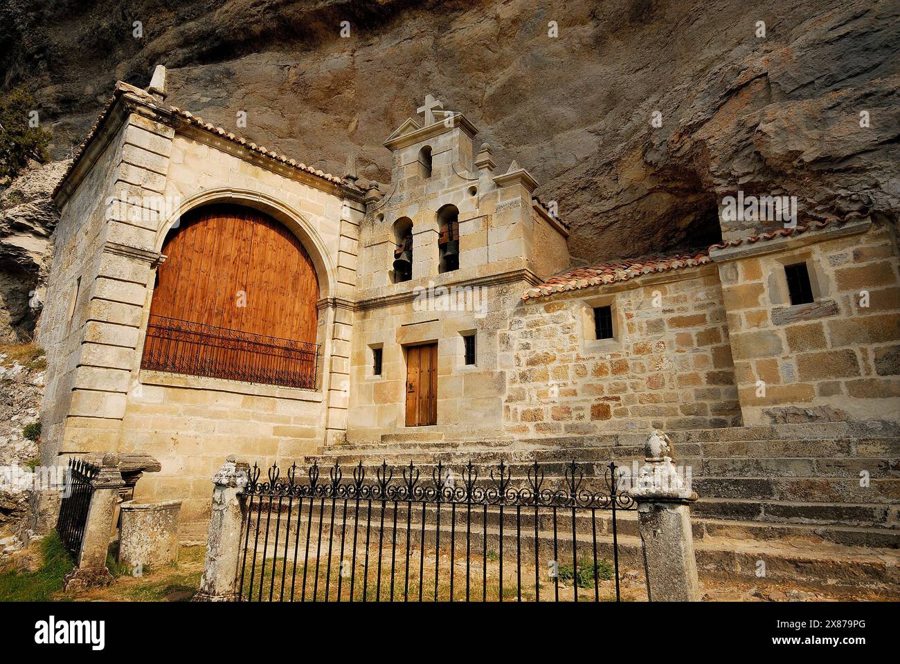 Chapelle San Bernabe, Ojo Guareña, Burgos, Espagne Banque D'Images