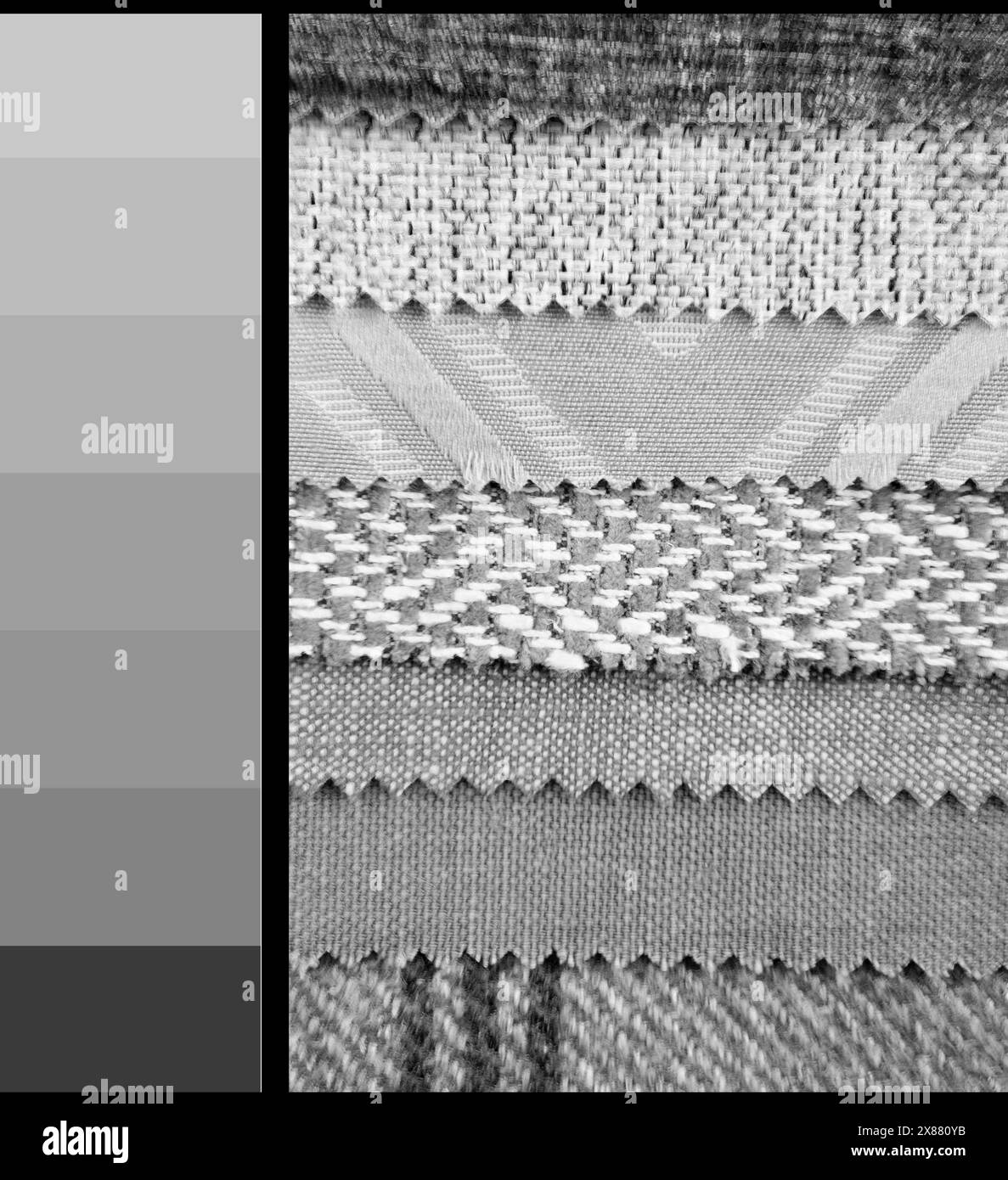 gros plan de la couleur de rembourrage en tissu et du choix de texture pour l'intérieur Banque D'Images