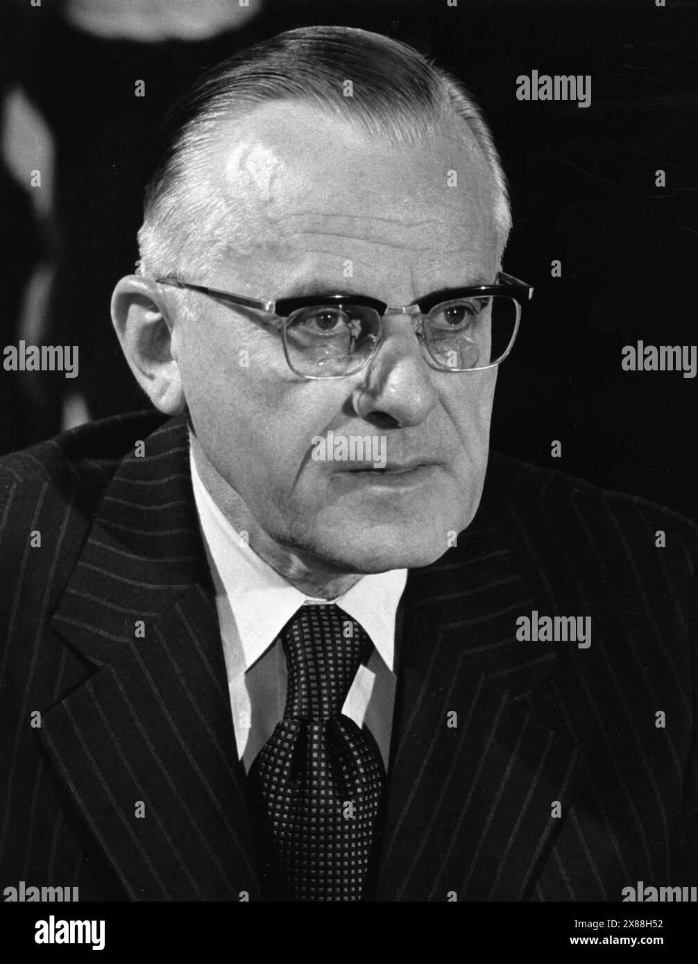 Earl Butz, Earl Lauer 'Rusty' Butz (1909 – 2008) fonctionnaire du gouvernement des États-Unis Banque D'Images