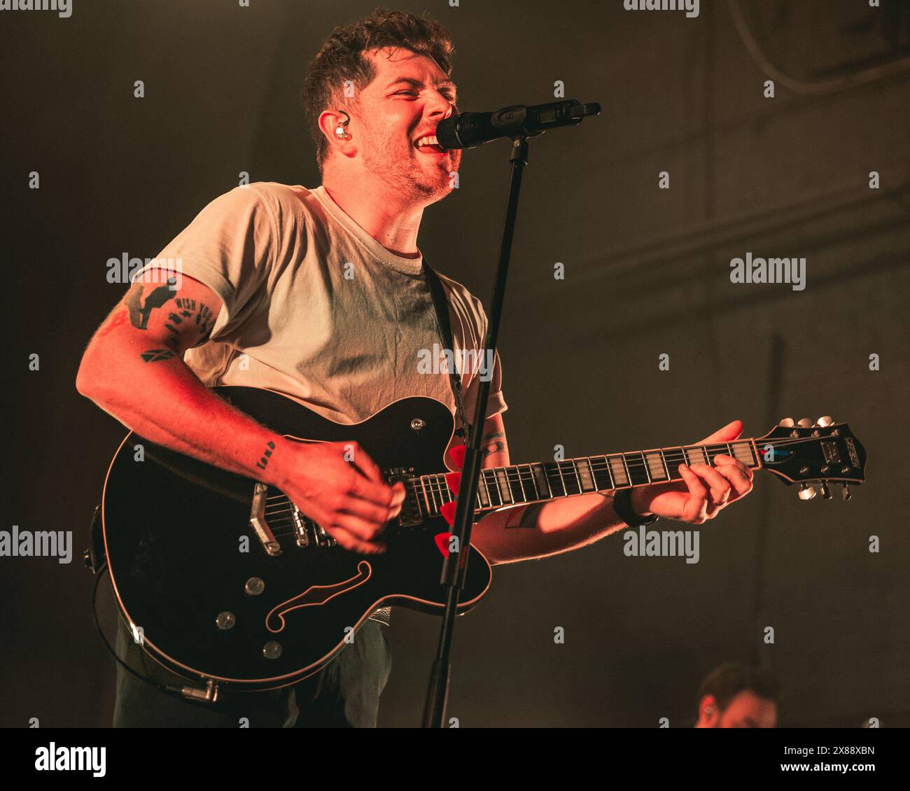 Glasgow, Écosse. 23 mai 2024. Twin Atlantic joue la première de deux soirées à guichet fermé à l'O2 Academy Glasgow Twin Atlantic avec le soutien de Saint Phnx Credit : Raymond Davies / Alamy Live News Banque D'Images