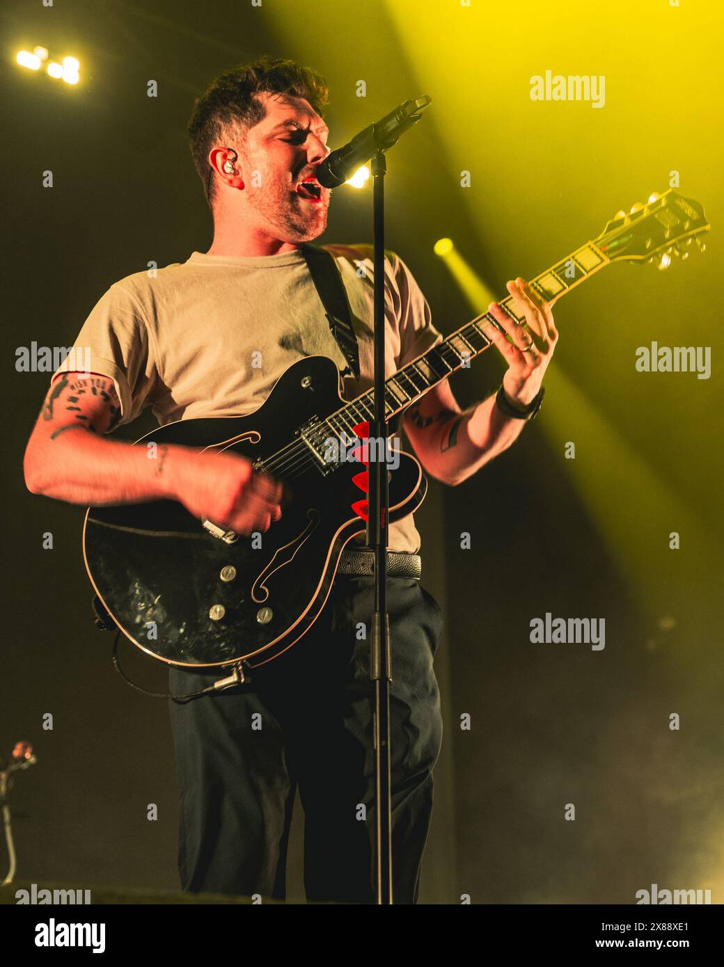 Glasgow, Écosse. 23 mai 2024. Twin Atlantic joue la première de deux soirées à guichet fermé à l'O2 Academy Glasgow Twin Atlantic avec le soutien de Saint Phnx Credit : Raymond Davies / Alamy Live News Banque D'Images