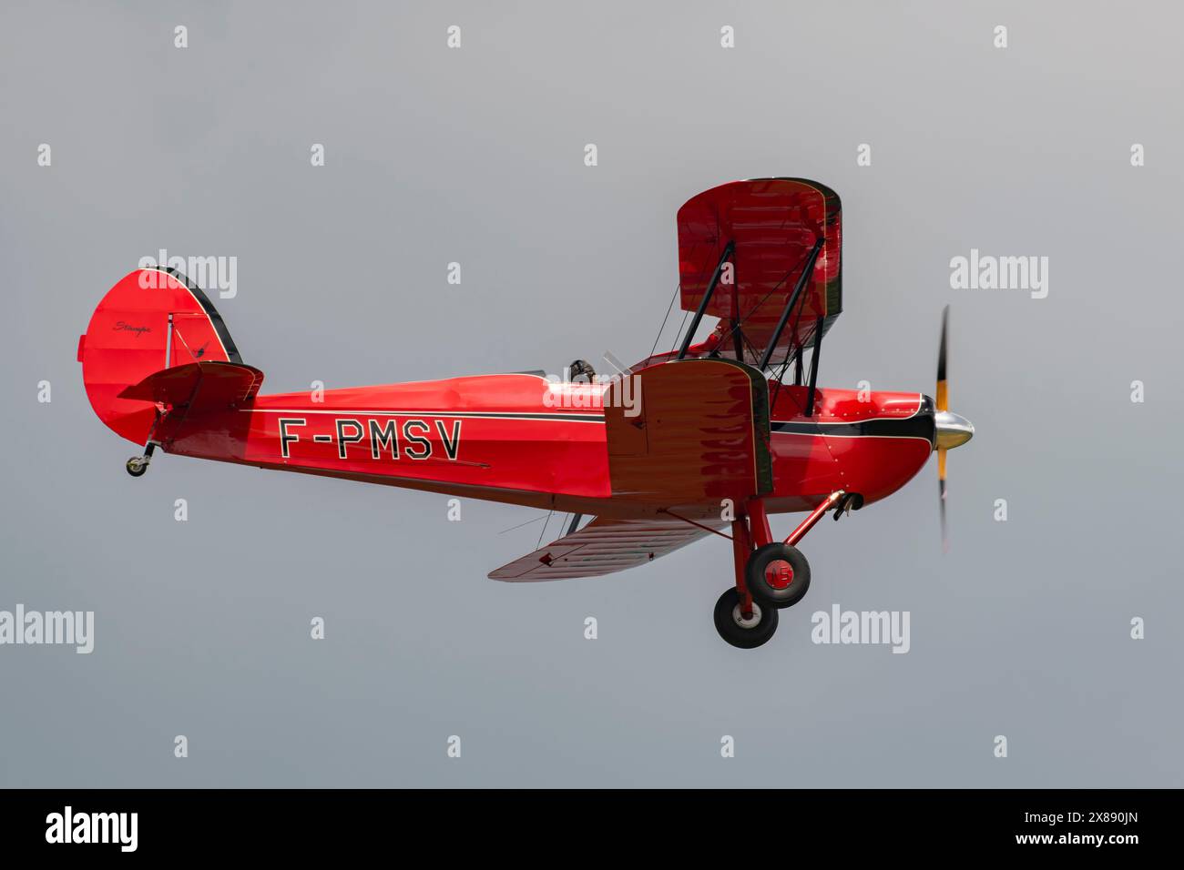 Stampe SV-4 au salon aérien le temps des hélices 2024 à la Ferté-Alais, France Banque D'Images