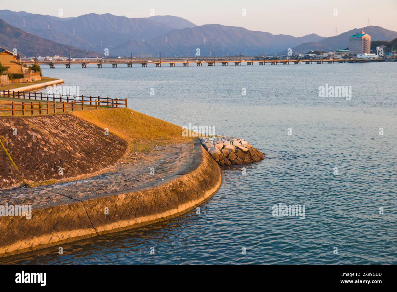 Paysage urbain de Karatsu onsen dans la préfecture de Saga, Kyushu, Japon. Banque D'Images