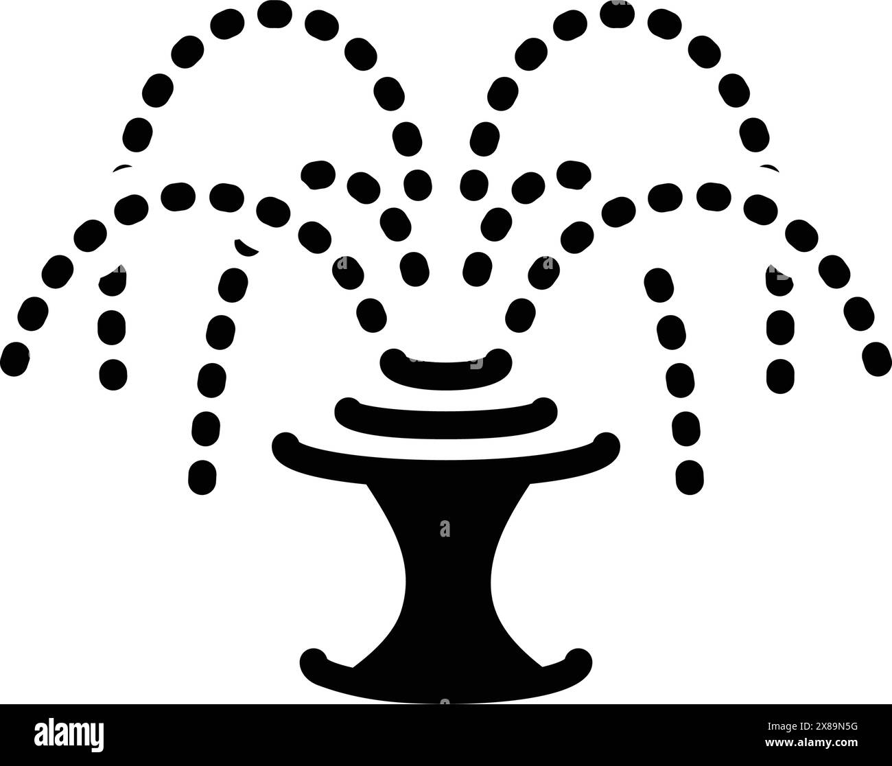 Icône pour fontaine, cascade Illustration de Vecteur