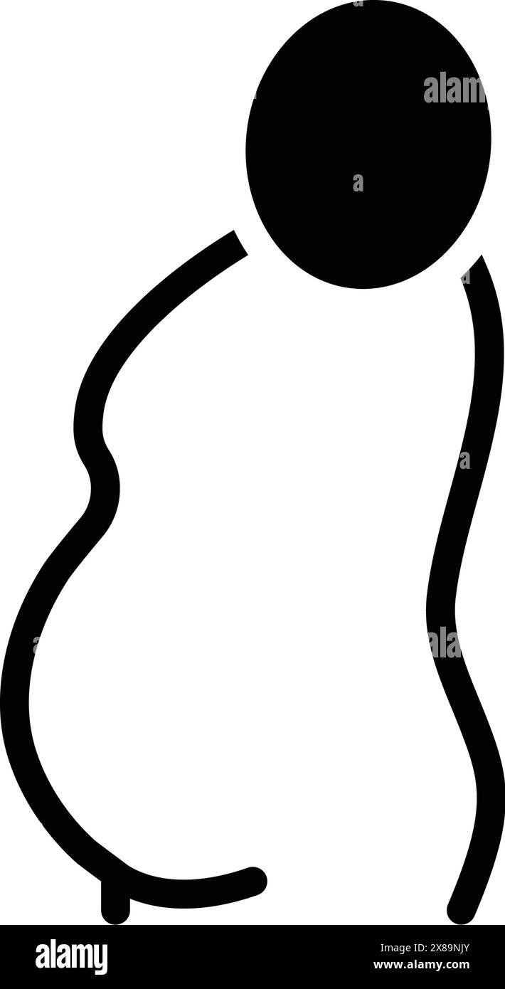 Icône pour la grossesse, ventre enceinte Illustration de Vecteur