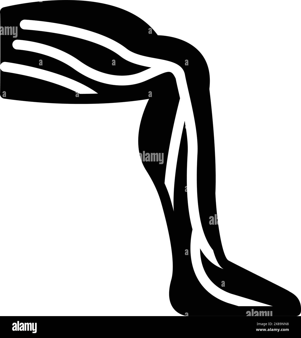 Icône pour les veines de jambe, varices Illustration de Vecteur