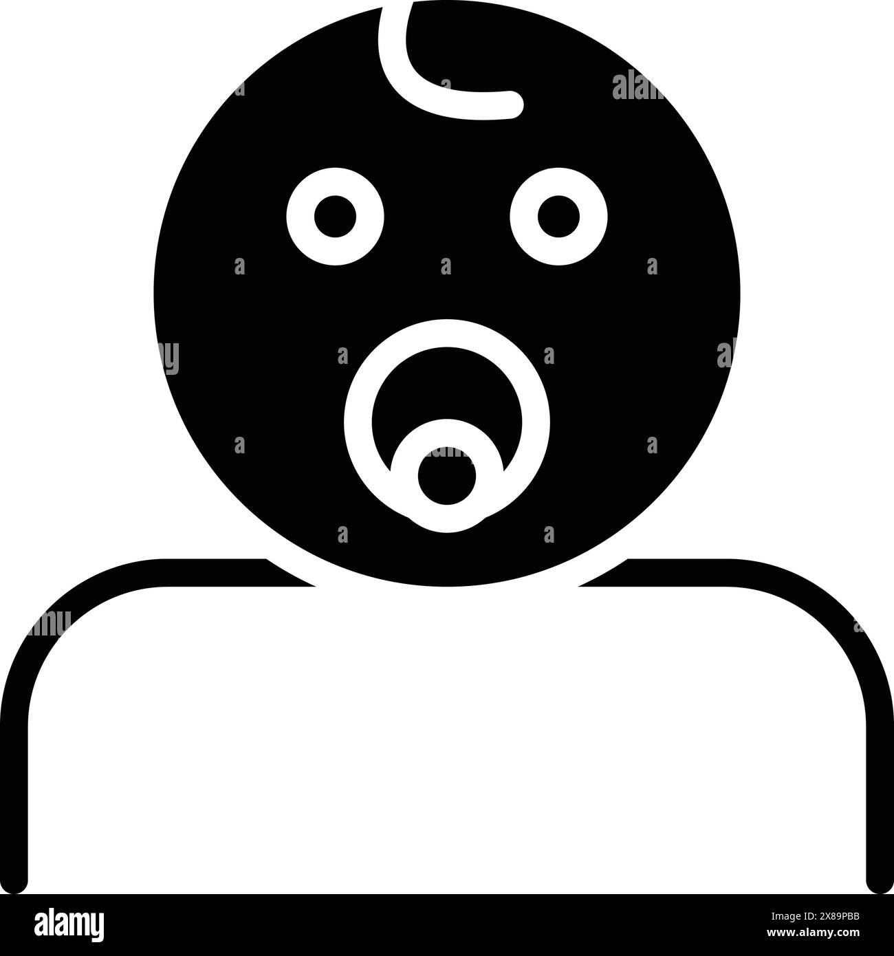 Icône pour bébé garçon, nouveau-né Illustration de Vecteur