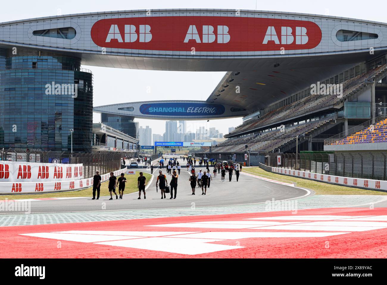 , Trackwalk, lors de l'ePrix de Shanghai 2024, 8ème meeting du Championnat du monde ABB FIA Formula E 2023-24, sur le circuit International de Shanghai du 24 au 26 mai 2024 à Shanghai, Chine Banque D'Images