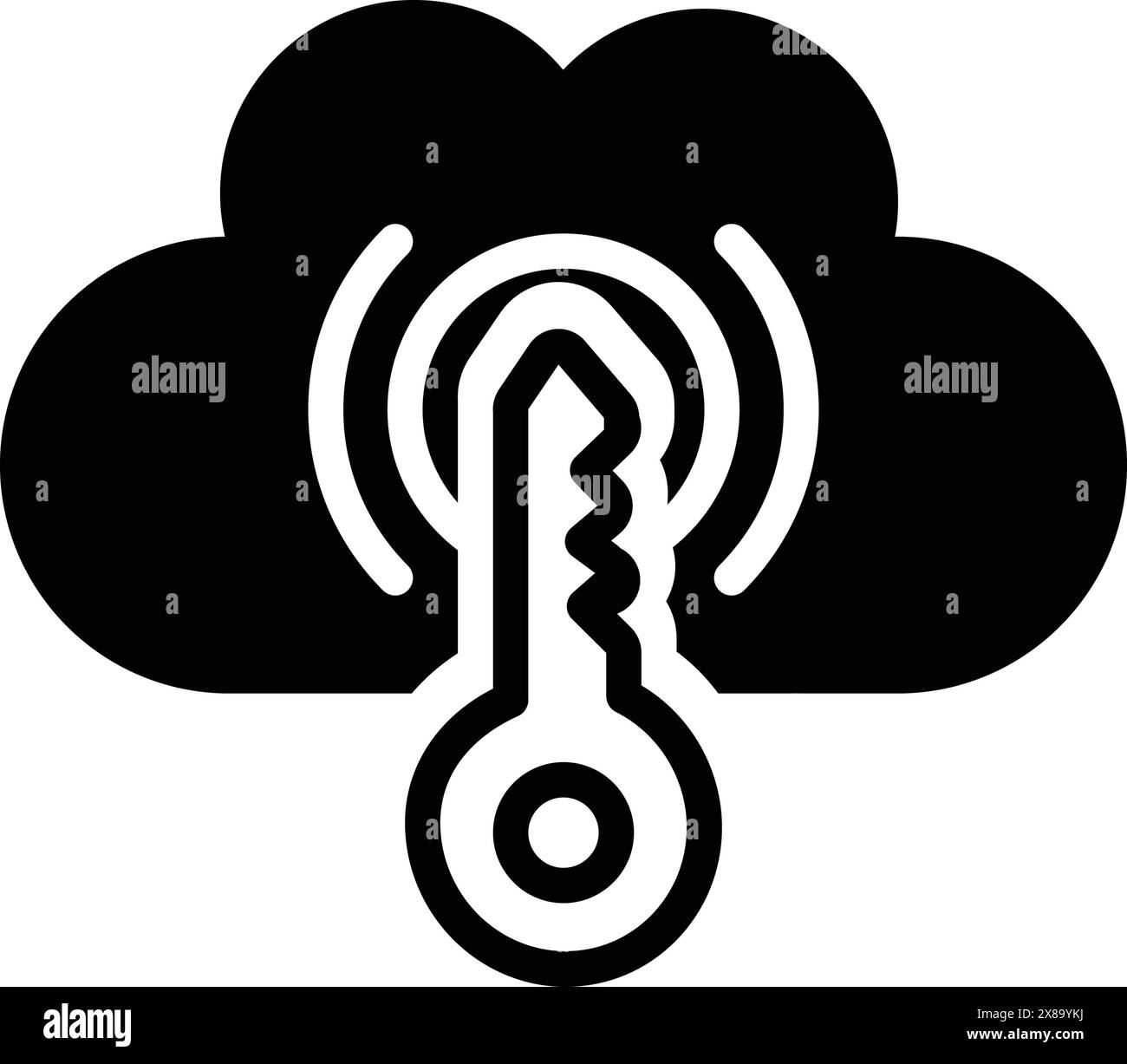 Icône pour accès au cloud, cloud Illustration de Vecteur