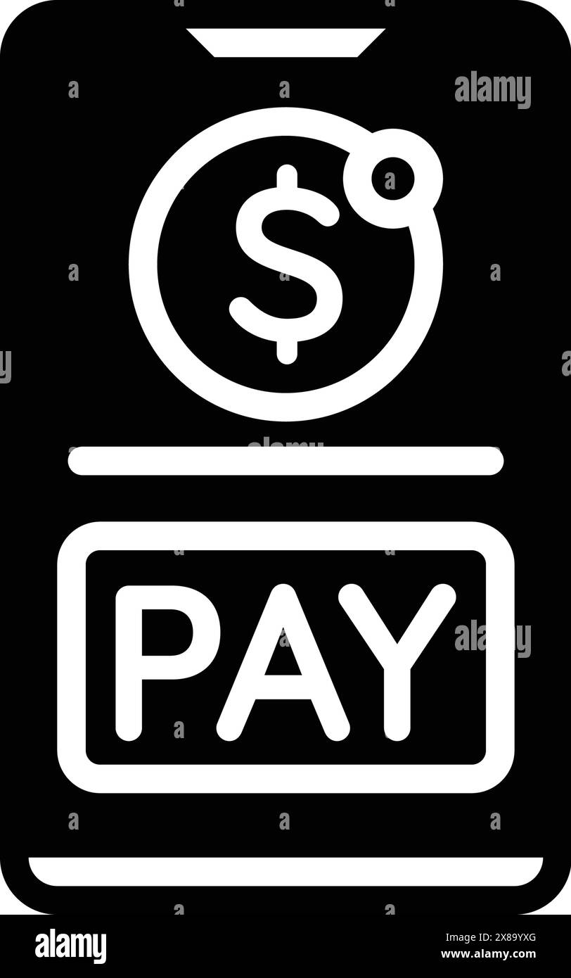 Icône pour le paiement mobile, paiement Illustration de Vecteur