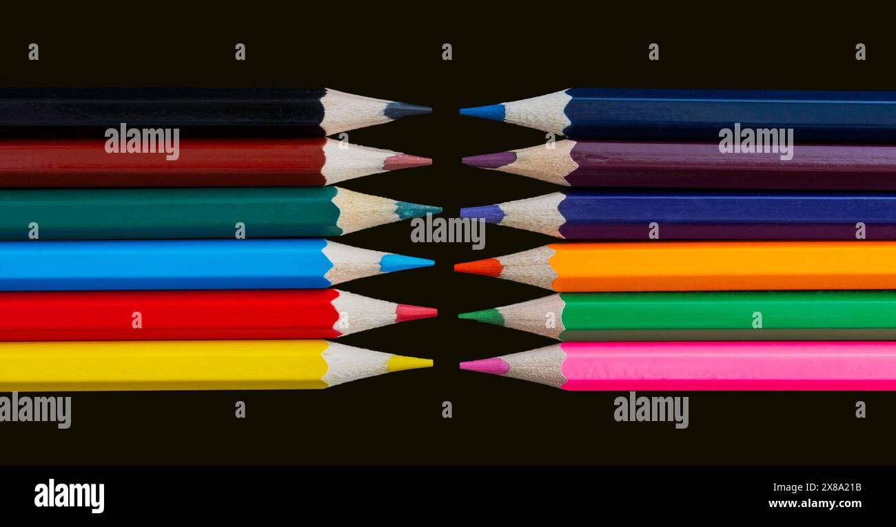 Crayons de couleur Banque D'Images