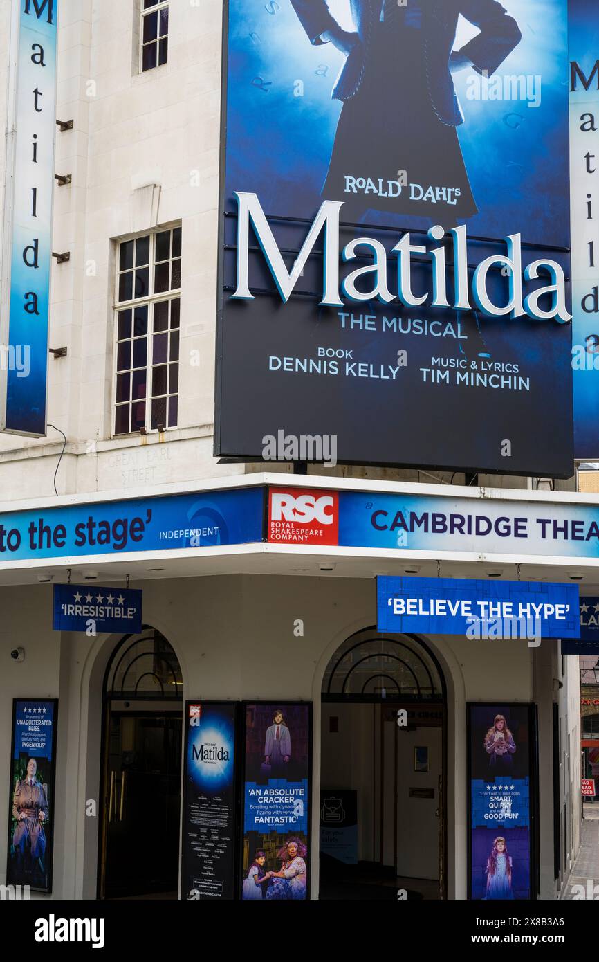 Matilda, The musical at Cambridge Theatre, Seven Dials, Covent Garden, Londres, Angleterre, UK, GB. Banque D'Images