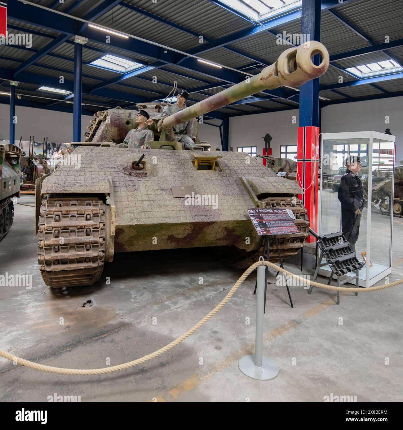 Pzkw V Panther Tank au Musée des véhicules blindés à Saumur, France Banque D'Images