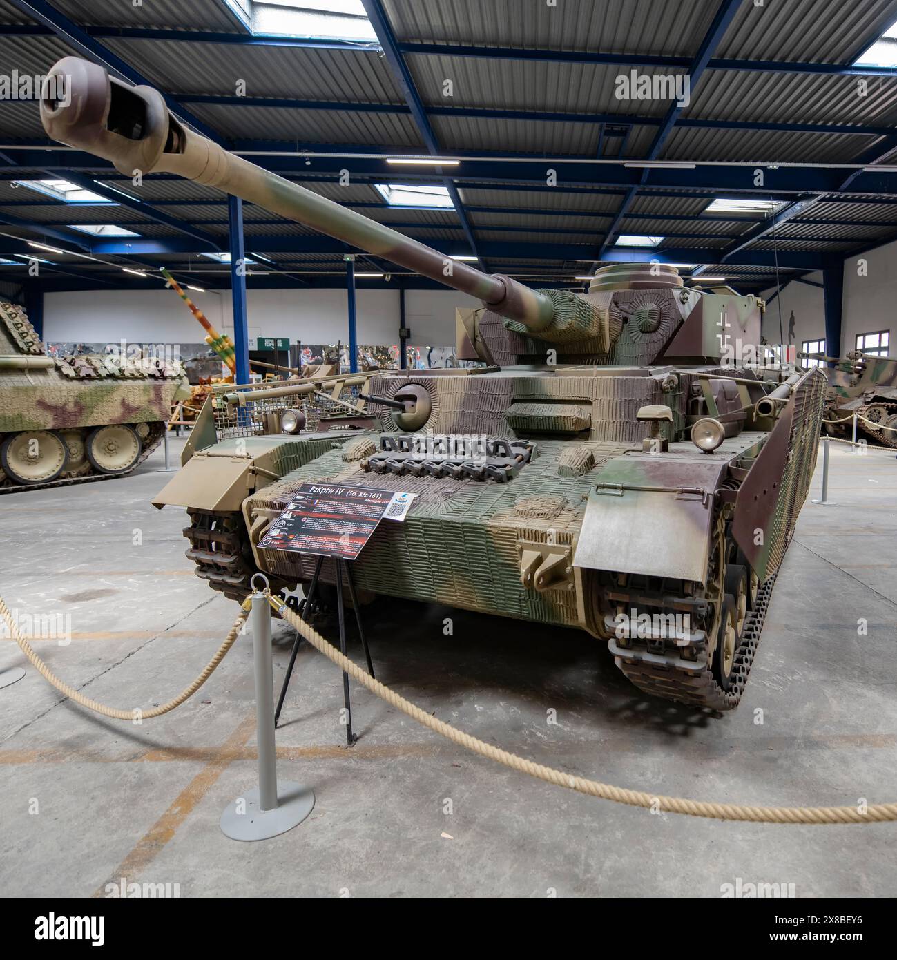 Char PzKpfw IV au Musée des véhicules blindés à Saumur, France Banque D'Images