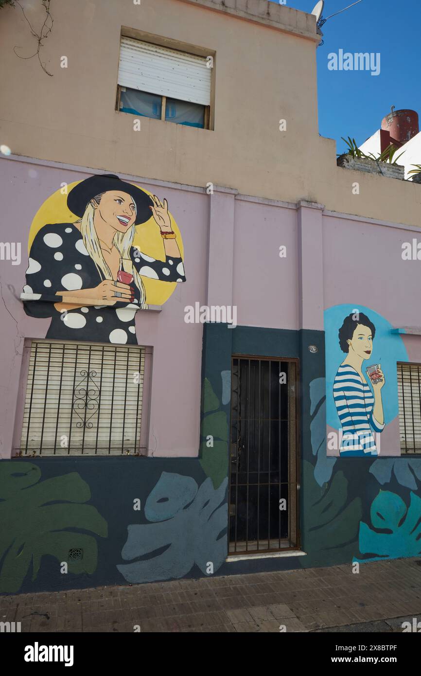 Street art à Palermo Soho, Buenos Aires, Argentine. Banque D'Images