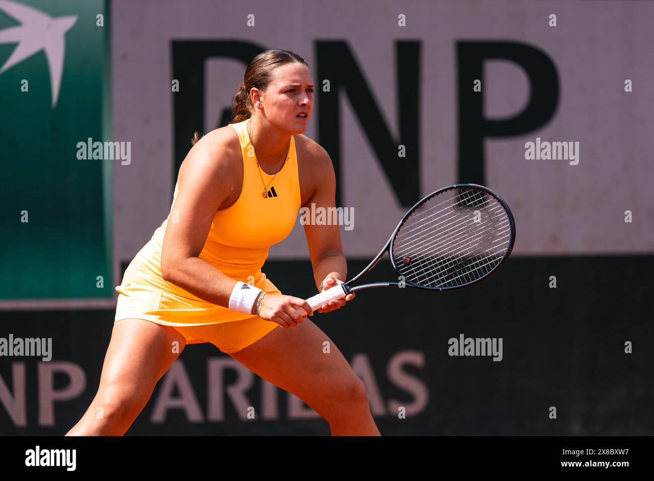 Jule NIEMEIER (DEU) lors du tournoi de tennis Roland-Garros 2024, ATP et WTA Grand Chelem le 23 mai 2024 au stade Roland-Garros à Paris Banque D'Images