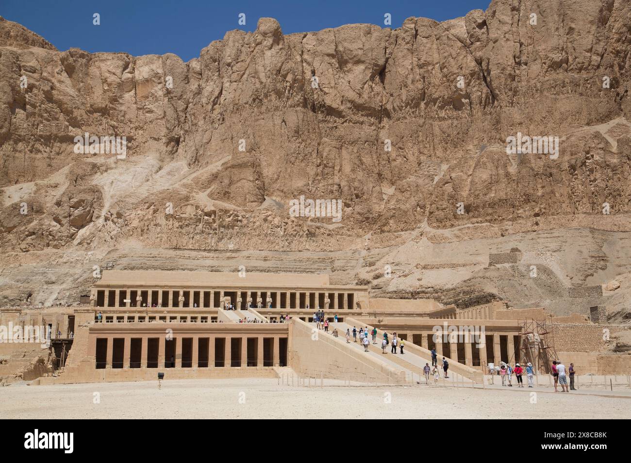 Deir-el-Bahri (Temple d'Hatshepsout), Cisjordanie, Louxor, Égypte Banque D'Images