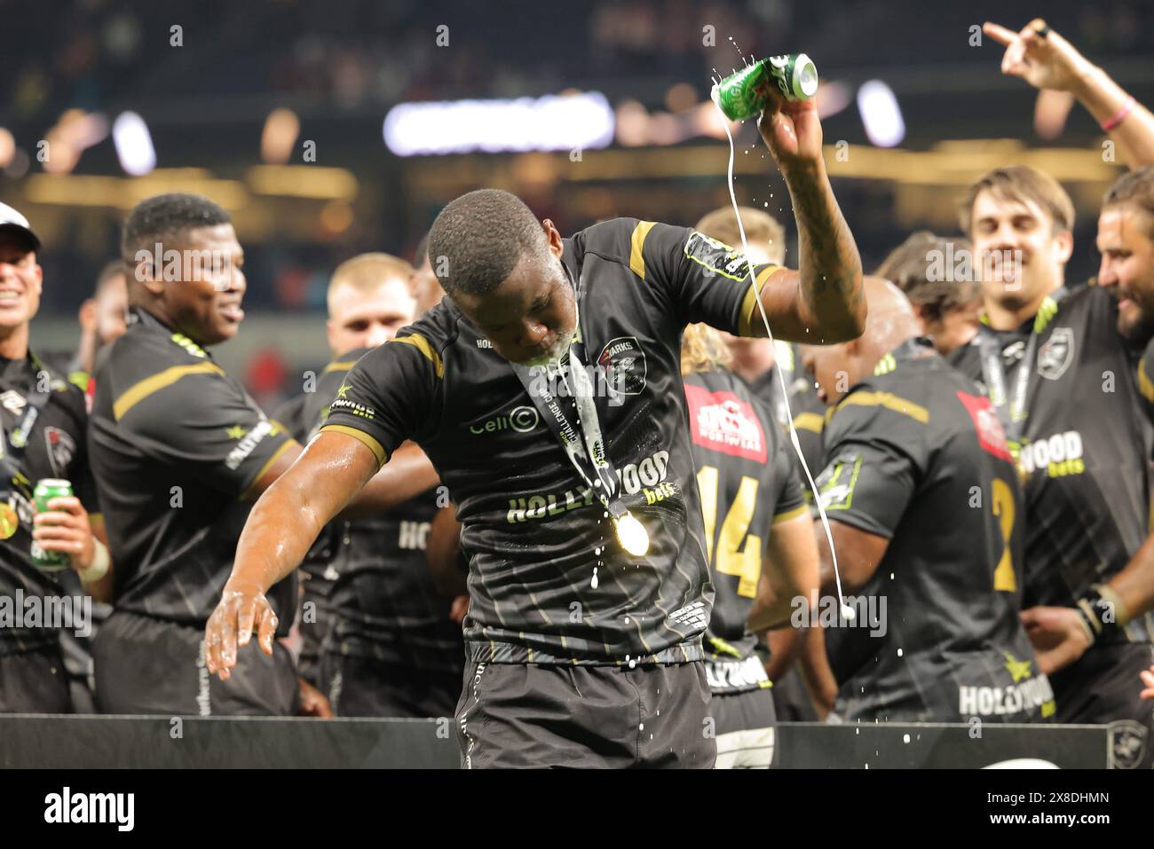 Londres, Royaume-Uni. 24 mai 2024. Tottenham, Angleterre, 24 mai 2024 : dans le match entre Gloucester Rugby et Hollywoodbets Sharks dans la finale de la Coupe du défi EPCR au stade Tottenham Hotspur (Promediapix/SPP) crédit : SPP Sport Press photo. /Alamy Live News Banque D'Images