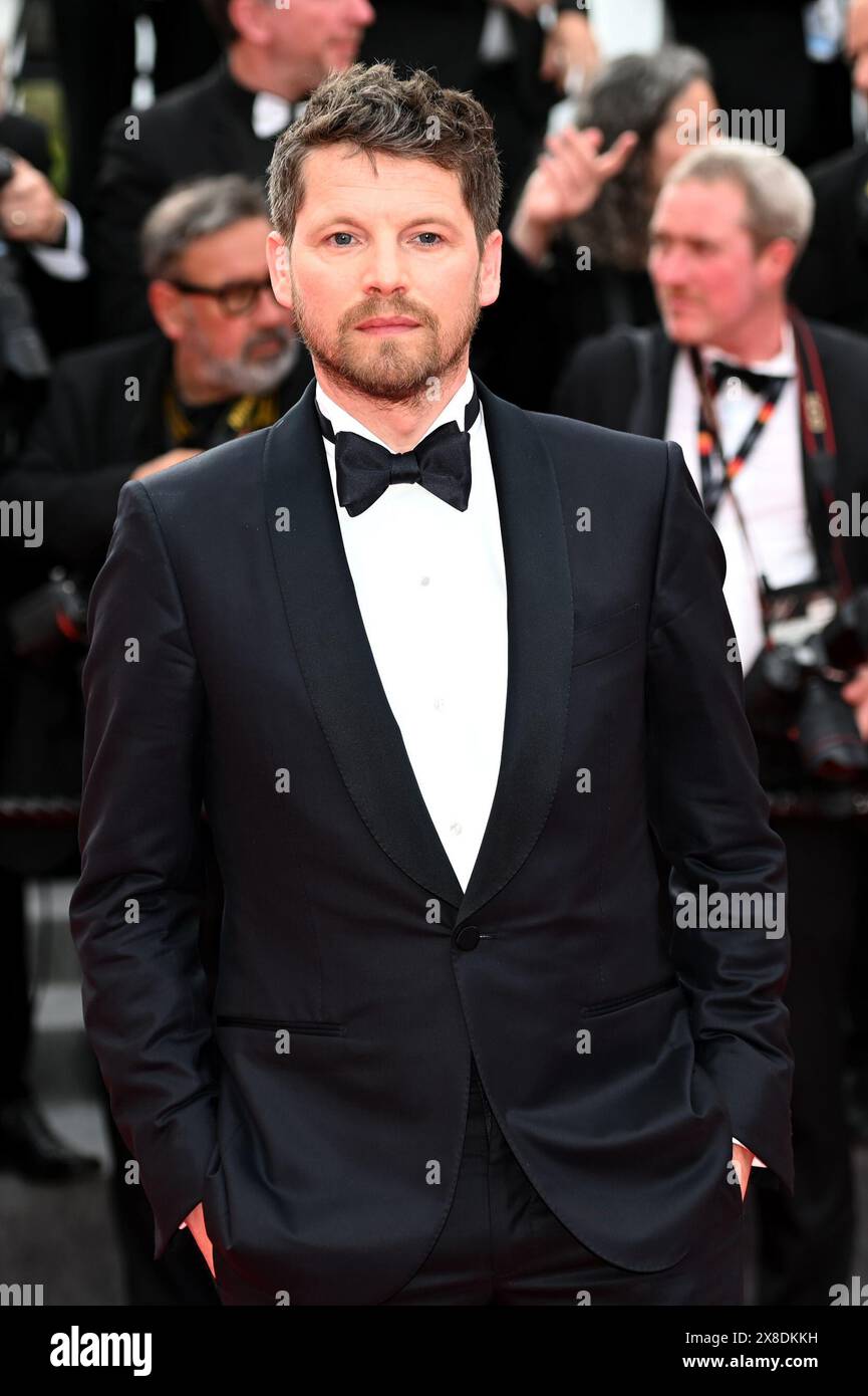 Cannes, France. 24 mai 2024. Pierre Deladonchamps assiste à la projection du film "la plus ancienne des marchandises" tapis rouge au 77ème Festival de Cannes au Palais des Festivals. Crédit : Stefanie Rex/dpa/Alamy Live News Banque D'Images