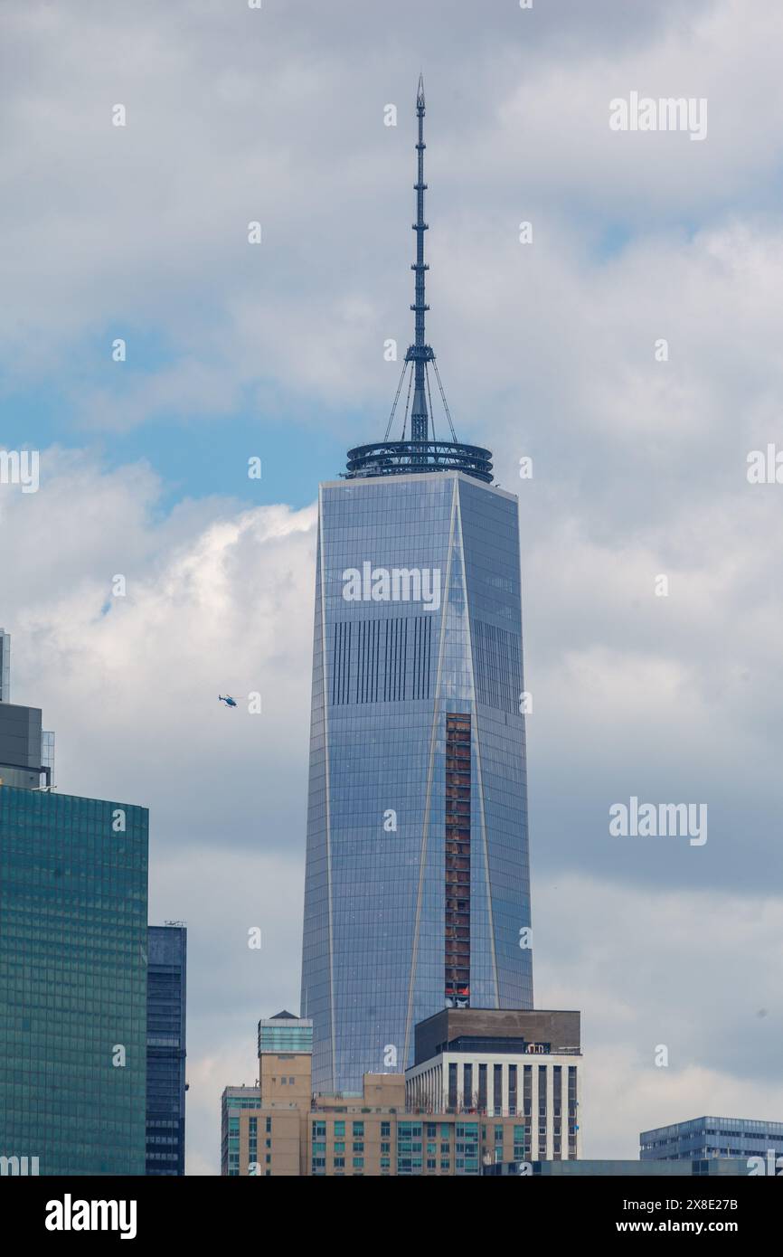 Gratte-ciel moderne One World Trade Center dans le centre-ville de Manhhatan, New York Banque D'Images