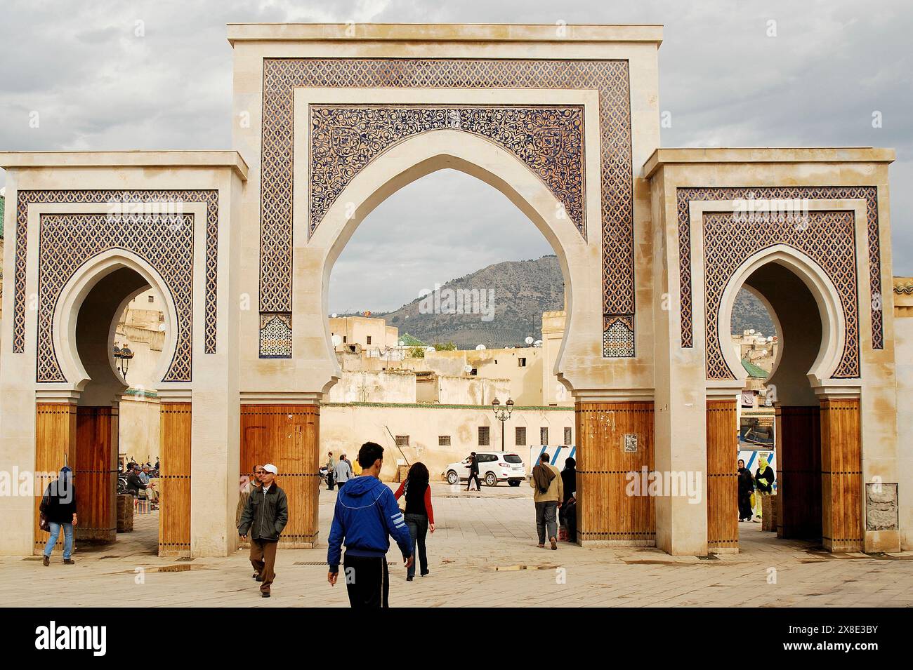 Bab R'CIF à Médina de Fes-el-Bali, Maroc Banque D'Images