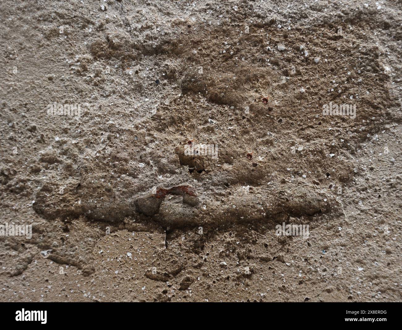 ciment fissuré recouvert d'une surface de ciment grise comme arrière-plan pour la conception Banque D'Images