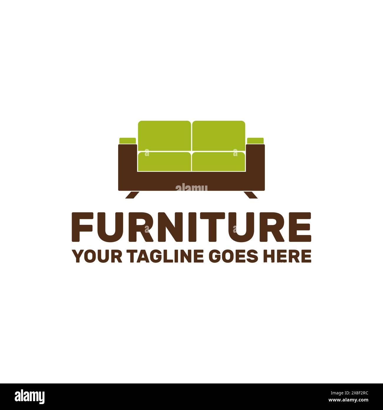 un modèle coloré de logo de meubles de canapé Illustration de Vecteur