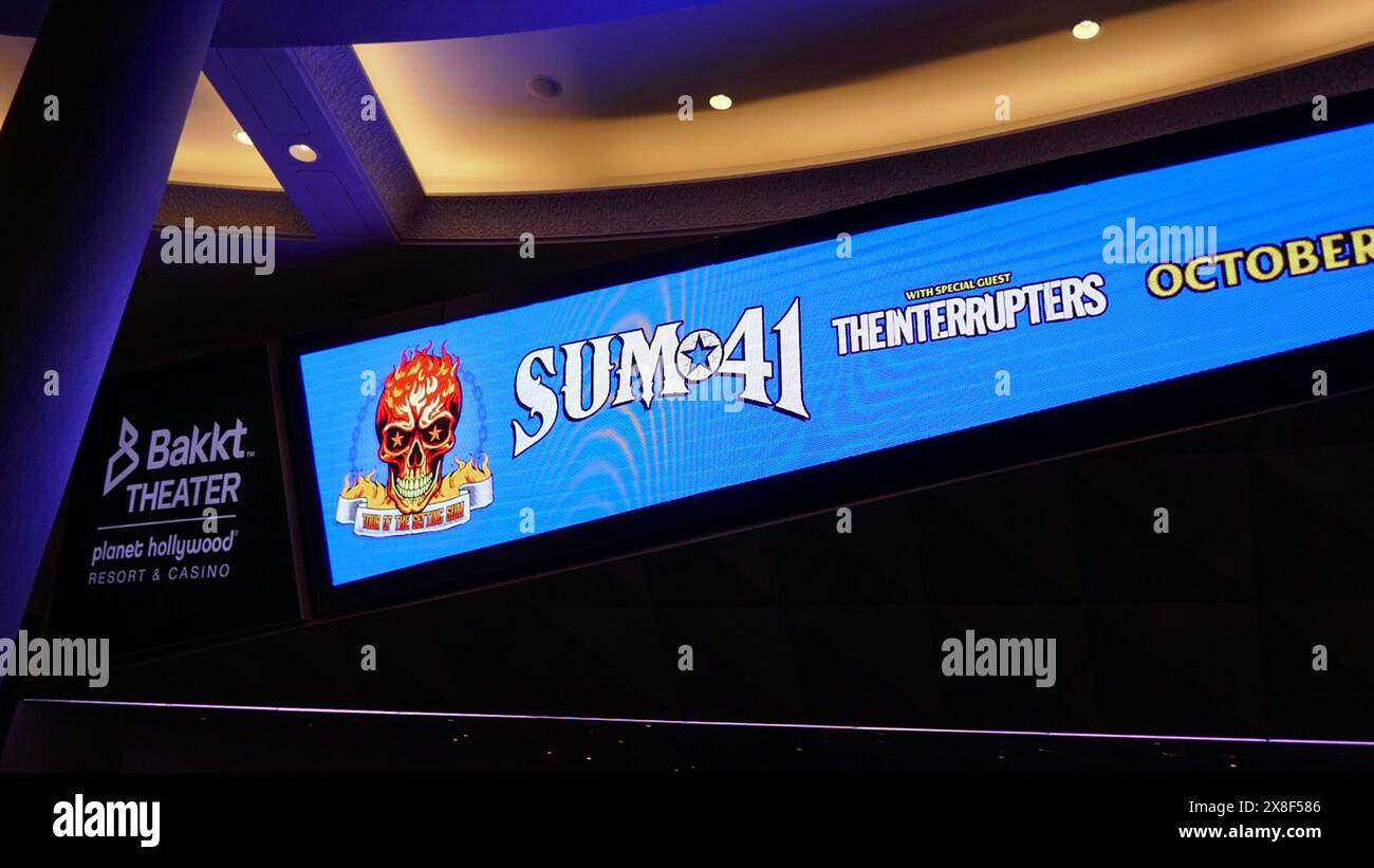 Las Vegas, Nevada, USA 14 mai 2024 SUM 41 Marquee au Bakkt Theater au Planet Hollywood Hotel & Casino le 14 mai 2024 à Las Vegas, Nevada, USA. Photo de Barry King/Alamy Stock photo Banque D'Images