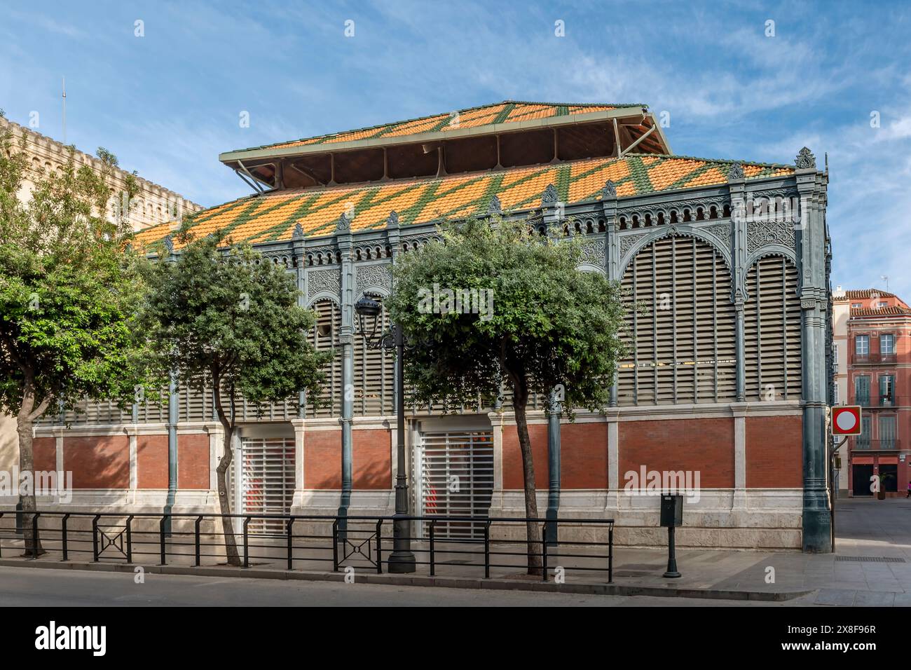 Ancien marché couvert central d'Atarazanas, Malaga, Espagne Banque D'Images