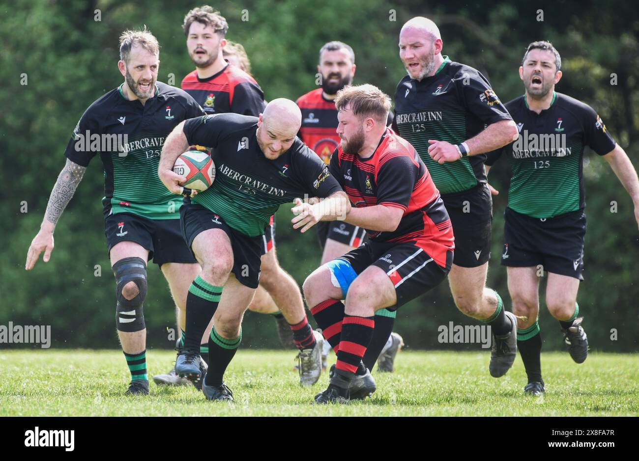 Seven Sisters, 11 mai 2024. Seven Sisters v Pantyffynnon, League 5 West Central action sur le terrain du match des Seven Sisters League 5 West Central contre Pantyffynnon. Banque D'Images