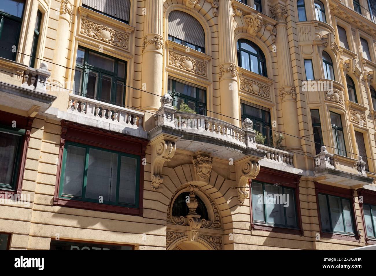 Bâtiment Art Nouveau à Budapest, Hongrie Banque D'Images