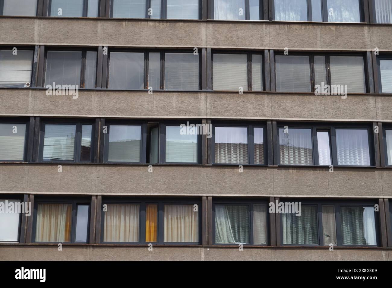 Un bâtiment de style communiste, Budapest, Hongrie Banque D'Images