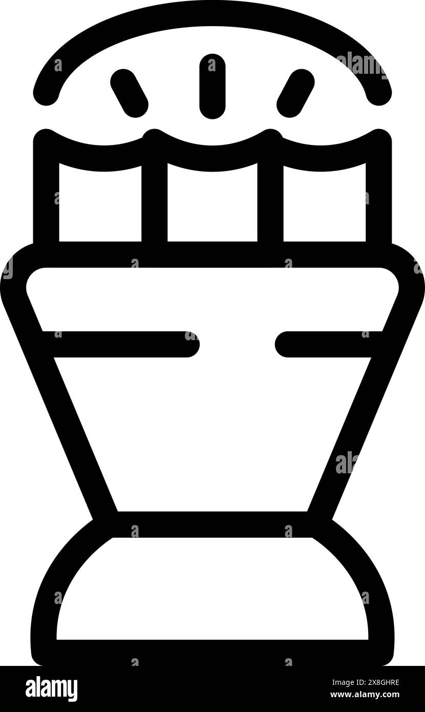 Icône noire et blanche d'un stand de limonade classique, parfait pour les concepts d'affaires Illustration de Vecteur