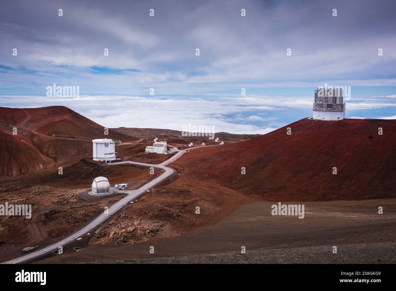 Hawaii, HI États-Unis - 29 octobre 2016 : Observatoire W. M. Keck au parc national des volcans d'Hawaï. Banque D'Images