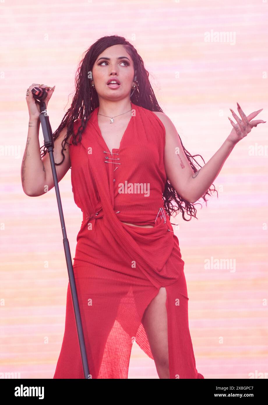 Mabel pendant le BBC Radio1 Big Weekend à Stockwood Park, Luton. Date de la photo : samedi 25 mai 2024. Banque D'Images