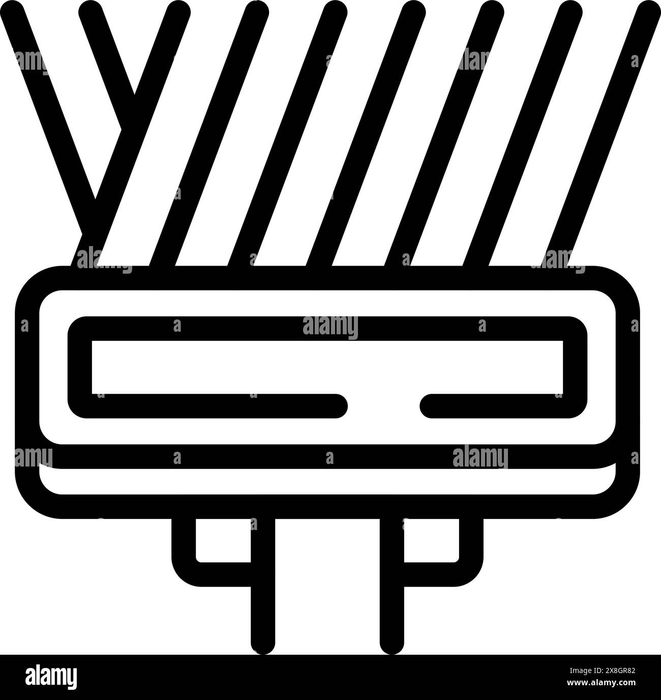 Illustration schématique simpliste d'un code à barres, isolé sur un fond blanc Illustration de Vecteur