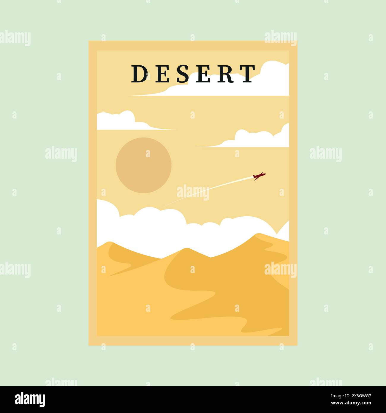 desert poster vecteur conception minimaliste d'illustration de fond Illustration de Vecteur