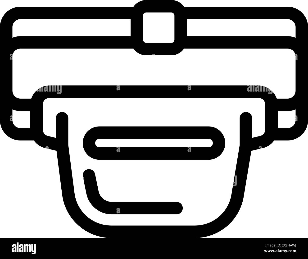 Dessin au trait simpliste d'une mallette, parfait pour les icônes ou les designs minimalistes Illustration de Vecteur