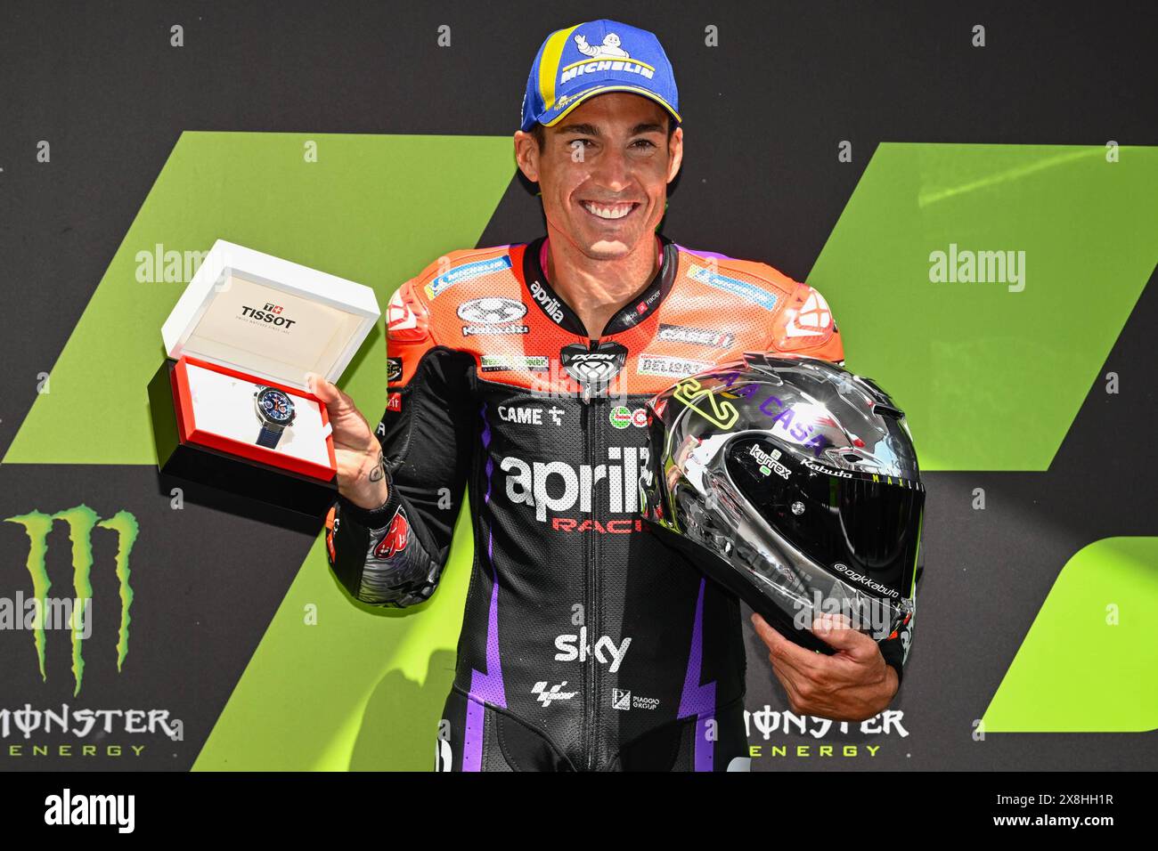 Barcelone, Espagne. 25 mai 2024. Qualification pour le Grand Prix MotoGP Monster Energy de Catalunta sur le circuit Montmelo Barcelona-Catalunya, Barcelone, Espagne, mai 25 2024 en photo: Aleix Espargaro Clasificacion del Gran Premio Monster Energy de MotoGP de Catalunya en el Circuito de Montmelo Barcelona-Catalunya en Barcelona, España, 25 de Mayo de 2024 POOL/ MotoGP.com/Cordon les images de presse seront à usage éditorial exclusif. Crédit obligatoire : © MotoGP.com crédit : CORDON PRESS/Alamy Live News Banque D'Images