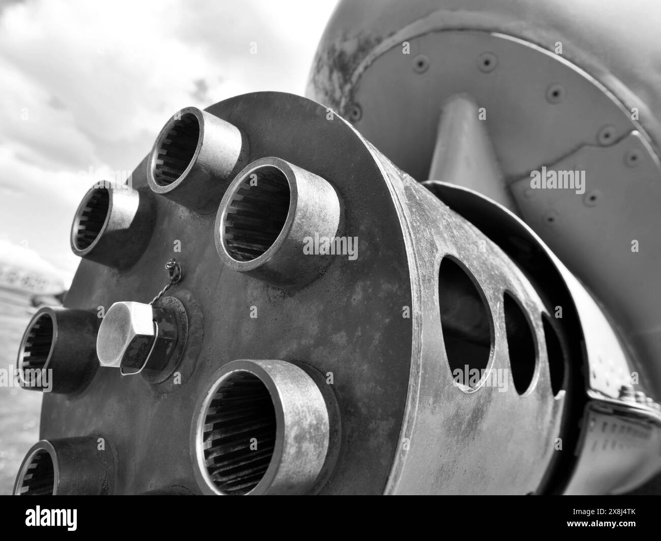 Avion militaire de la République Fairchild au musée de la base Banque D'Images
