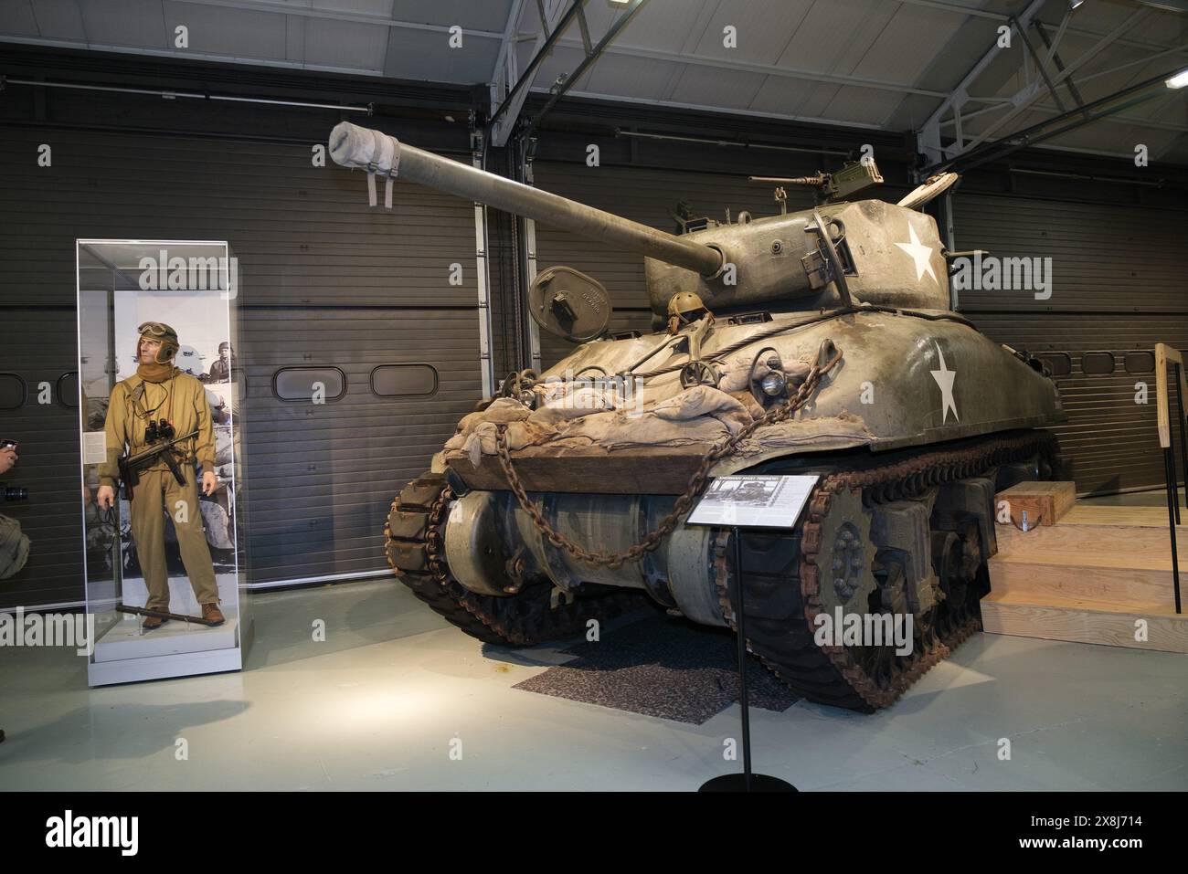 © Arnaud BEINAT/Maxppp. 2024/05/19, Bastogne, Belgique. Musée des blindes Bastogne Barracks : char américain Sherman M4A1 Anglais : char américain Sherman M4A1. Crédit : MAXPPP/Alamy Live News Banque D'Images